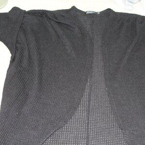 Merokeety Long Black Oversized Cardigan with Pockets